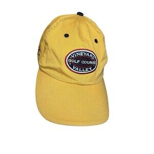 Vineyard Valley Golf Course CT Strapback Yellow Baseball Cap One Size